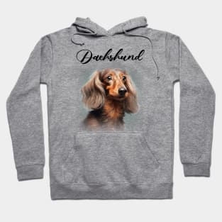 Brown Dachshund Long Hair Hoodie